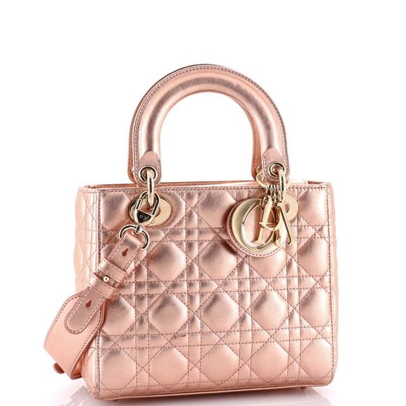 Christian Dior My ABCDior Lady Dior Bag Metallic Cannage Quilt Leather - Picture 2 of 9